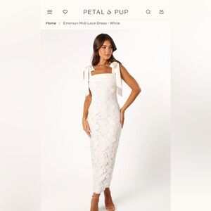 Petal & Pup White Midi Dress